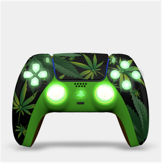 FLORAL manette custom ( led )